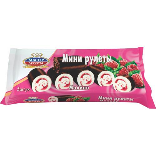 МИНИ РУЛА МАСТЕР ДЕСЕРТА 0.175 ВАНИЛОВ КРЕМ, МАЛИНОВ ПЪРНЕЖ И ГЛАЗУРА
