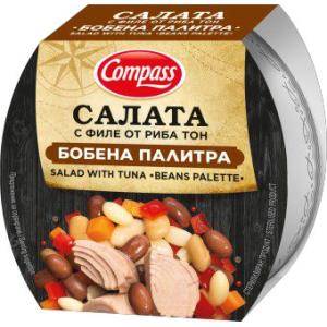 КОМПАС САЛАТА 0.160 С ФИЛЕ ОТ РИБА ТОН БОБЕНА ПАЛИТРА