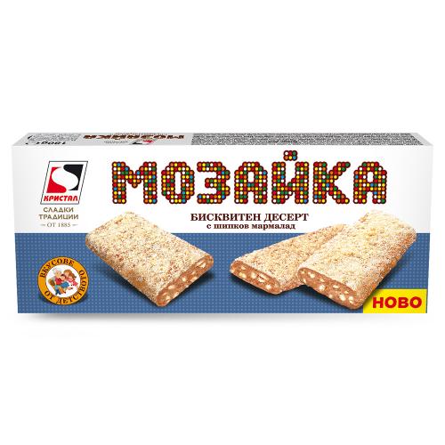 КРИСТАЛ БИСКВИТЕН ДЕСЕРТ МОЗАЙКА 0.180 С ШИПКОВ МАРМАЛАД