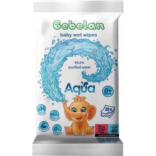БЕБЕЛАН МОКРИ КЪРПИ 20БР ВОДНА 99.6% AQUA