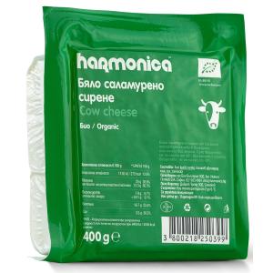 ХАРМОНИКА БИО БЯЛО САЛАМУРЕНО СИРЕНЕ ОТ КРАВЕ МЛЯКО 0.400