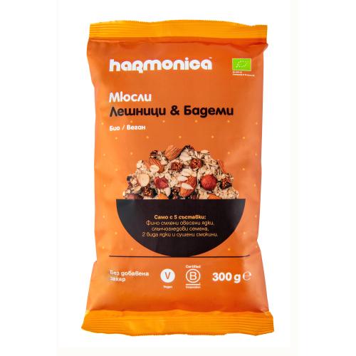 ХАРМОНИКА БИО МЮСЛИ С ЛЕШНИЦИ И БАДЕМИ 0.300
