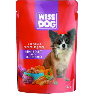 УАЙС ДОГ 0.100 с говеждо месо в сос за кучета в зряла възраст