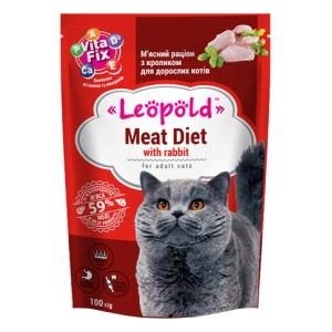 LEOPOLD ПАУЧ 0.100 СЪС ЗАЕШКО МЕСО ЗА КОТКИ В ЗРЯЛА ВЪЗРАСТ