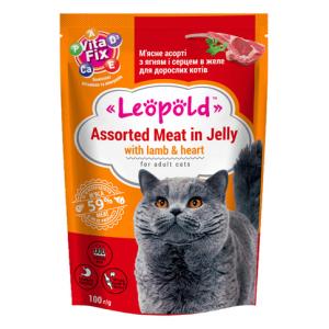 LEOPOLD ПАУЧ 0.100 С АГНЕШКО МЕСО ЗА КОТКИ В ЗРЯЛА ВЪЗРАСТ