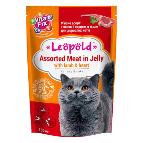 LEOPOLD ПАУЧ 0.100 С АГНЕШКО МЕСО ЗА КОТКИ В ЗРЯЛА ВЪЗРАСТ