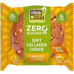 RICEUP ZERO SUGAR COLLAGEN COOKIE ТОФИ КАРАМЕЛ С ПЪЛНЕЖ 60G