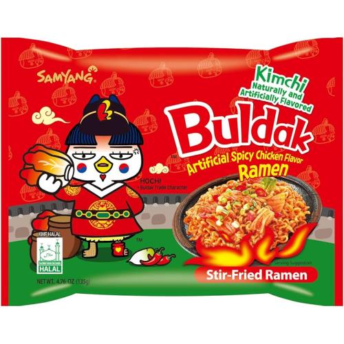 РАМЕН BULDAK 0.135 С ВКУС НА ЛЮТО ПИЛЕ И KIMCHI