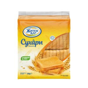 ГРЕШЕН!!-ЖИТЕН ДАР ПШЕНИЧНИ СУХАРИ 250Г