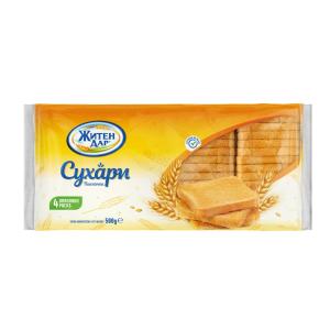 ЖИТЕН ДАР ПШЕНИЧНИ СУХАРИ 500Г