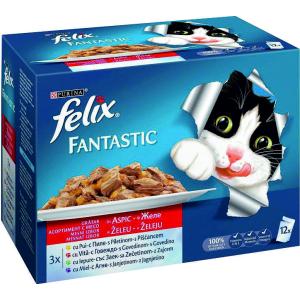 ФЕЛИКС ФАНТАСТИК КОТКА МЕСО И ГРИЛ 6(12x85г)