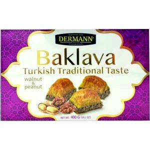 БАКЛАВА С ОРЕХИ И ФЪСТЪЦИ 400гр.