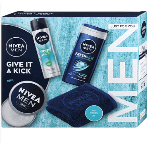 КОМПЛЕКТ НИВЕА MEN GIVE IT A KICK ДГ 0.250МЛ+ДЕО 150МЛ + КРЕМ 150МЛ