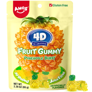 ЖЕЛИРАНИ Б-НИ AMOS 4D FRUIT GUMMY АНАНАС 65Г