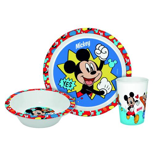 ДЕТСКИ КОМПЛЕКТ ЗА ЗАКУСКА 3 ЧАСТИ - MICKEY MOUSE