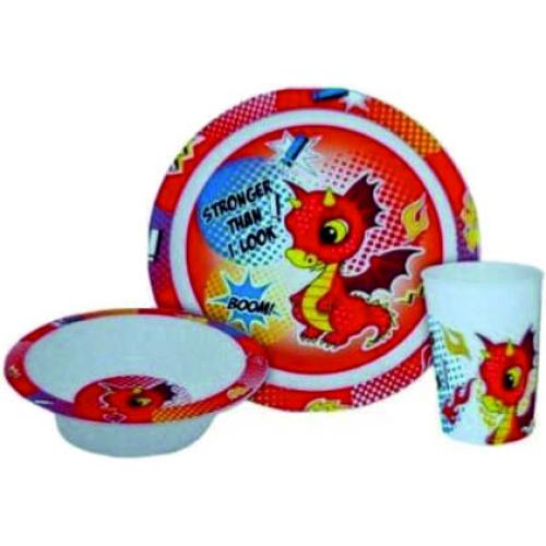 ДЕТСКИ КОМПЛЕКТ ЗА ЗАКУСКА 3 ЧАСТИ - DRAGONANI