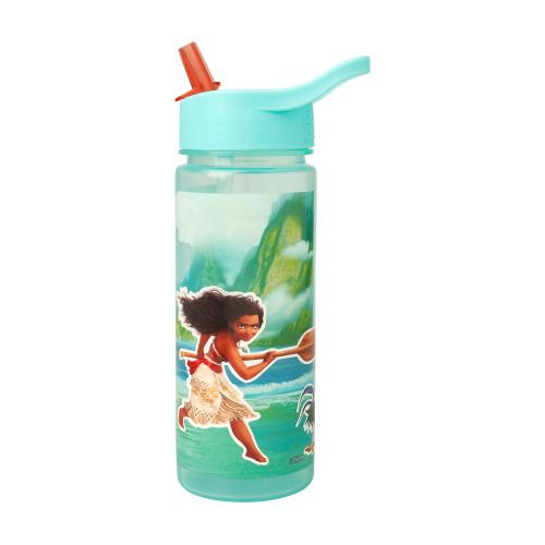 DISNEY - MOANA - БУТИЛКА, ПЛАСТМАСОВА СЪС СЛАМКА И СТИКЕРИ, 500МЛ, 1901_2264EC