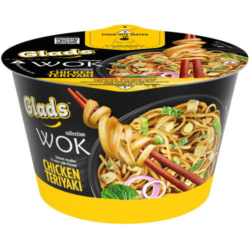 ИНСТАНТНИ НУДЪЛИ GLADS WOK 0.095 С ВКУС НА ПИЛЕ ТЕРИЯКИ