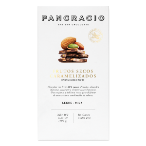 Ш-Д БЕЗ ГЛУТЕН PANCRACIO 0.100 CARAMELIZED NUT - MILK CHOCOLATE