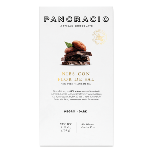 Ш-Д БЕЗ ГЛУТЕН PANCRACIO 0.100 NIBS WITH FLEUR DE SEL DARK CHOCOLATE