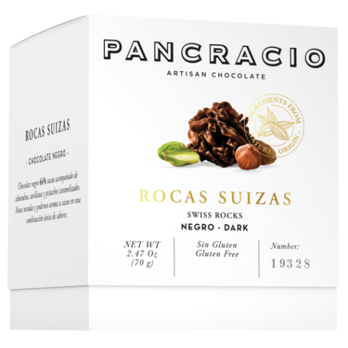 Б-НИ PANCRACIO 0.070 MINI BOX SWISS ROCKS - DARK CHOCOLATE