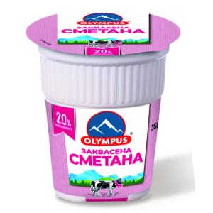 ОЛИМПУС ЗАКВАСЕНА СМЕТАНА 20% 350г