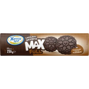 Б-ТИ ЖИТЕН ДАР 0.230 САНДВИЧ С КАКАОВ ПЪЛНЕЖ С ВКУС НА ДЖАНДУЯ