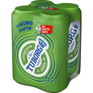 БИРА ТУБОРГ КЕН 0.500 МУЛТИПАК/4БР/
