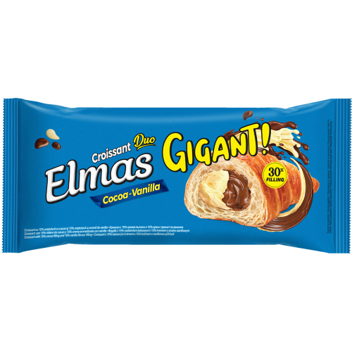 КРОАСАН ЕЛМАС ГИГАНТ 0.160 КАКАО И ВАНИЛИЯ