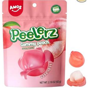 ЖЕЛИРАНИ Б-НИ AMOS 4D FRUIT PEELERZ GUMMY ПРАСКОВА 65ГР