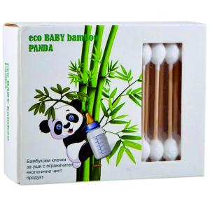ЕКО БАМБО БАМБУКОВИ КЛЕЧКИ ЗА УШИ С ОГРАНИЧИТЕЛ 55бр. КАРТОНЕНА КУТИЯ