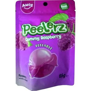 ЖЕЛИРАНИ Б-НИ AMOS 4D FRUIT PEELERZ GUMMY МАЛИНА 65ГР
