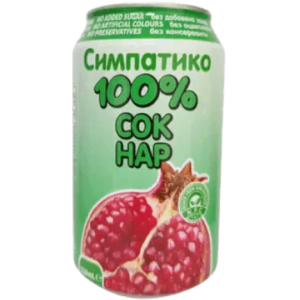 СИМПАТИКО НАТУРАЛЕН СОК НАР 100пр 0.330 КЕН