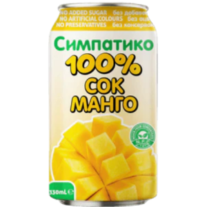 СИМПАТИКО НАТУРАЛЕН СОК МАНГО 100пр 0.330 КЕН