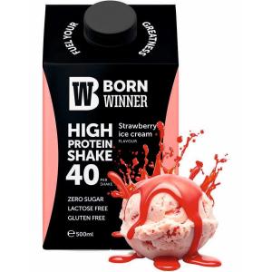 BORN WINNER PROTEIN SHAKE STRAWBERRY ICE CREAM 500ML
