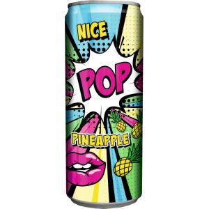 ГАЗИРАНА БЕЗАЛКОХОЛНА НАПИТКА NICE 0.330 СЪС СОК ОТ АНАНАС