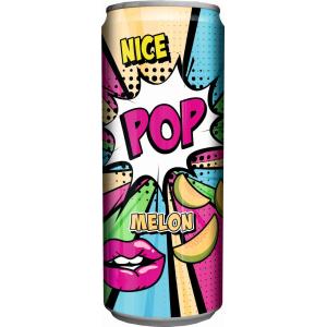 ГАЗИРАНА БЕЗАЛКОХОЛНА НАПИТКА NICE 0.330 СЪС СОК ОТ ПЪПЕШ