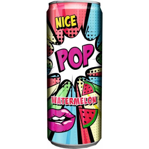 ГАЗИРАНА БЕЗАЛКОХОЛНА НАПИТКА NICE 0.330 СЪС СОК ОТ ДИНЯ