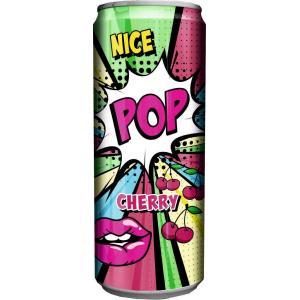 ГАЗИРАНА БЕЗАЛКОХОЛНА НАПИТКА NICE 0.330 СЪС СОК ОТ ЧЕРЕША