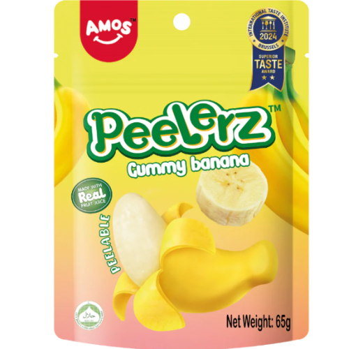 ЖЕЛИРАНИ Б-НИ AMOS 4D FRUIT PEELERZ GUMMY БАНАН 65ГР