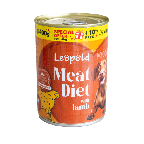 LEOPOLD КОНСЕРВА 0.400 ЗА КУЧЕТА В ЗРЯЛА ВЪЗРАСТ С АГНЕШКО