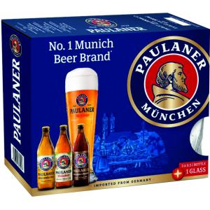 БИРА ПАУЛАНЕР ПАКЕТ 3х0.500 + ЧАША