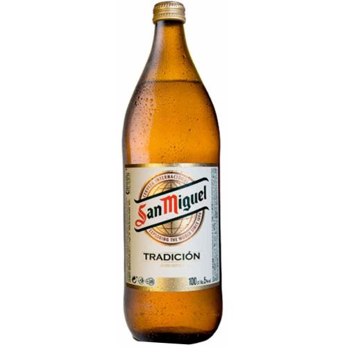 БИРА САН МИГЕЛ 1л ТРАДИСИОНАЛ СТЪКЛО ЕДНОКРАТНО