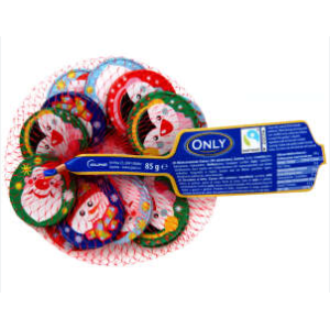 ОНЛИ 0.085 ШОКОЛАДОВИ КОЛЕДНИ МЕДАЛЬОНИ МРЕЖА