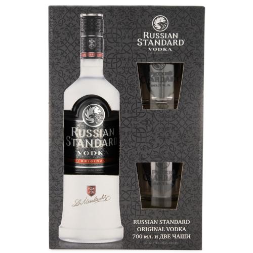 ПП ВОДКА РУСКИ СТАНДАРТ 0.700 ORIGINAL 40% + 2 ЧАШИ