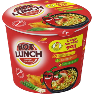 ИНСТАНТНИ НУДЛИ HOT LUNCH 0.090 С ВКУС ПИКАНТНО ПИЛЕ