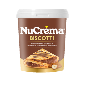 НУКРЕМА КАКАОВ КРЕМ 0.380 BISCOTTI С БИСКВИТИ И ЛЕШНИЦИ