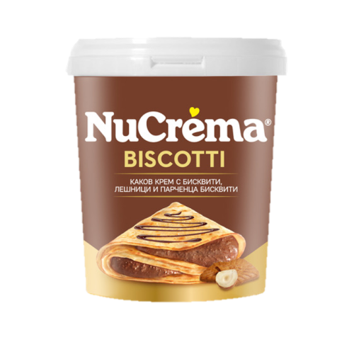 НУКРЕМА КАКАОВ КРЕМ 0.380 BISCOTTI С БИСКВИТИ И ЛЕШНИЦИ