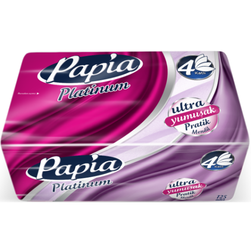 ХАРТИЕНИ КЪРПИ ЗА ЛИЦЕ PAPIA 125бР ПЛАНТИНУМ