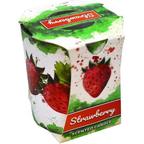 АРОМАТНА СВЕЩ В ТЯСНА ЧАША STRAWBERRY